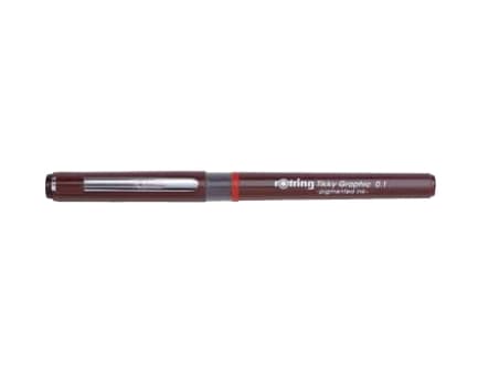 Rotring 1904756, uttrekkbar gelpenn, svart, burgunder, 0,5 mm