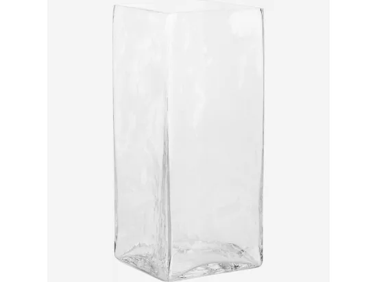 HABITAT - Vase rectangulaire en verre - 35 cm - Transparent - Nebuleuse