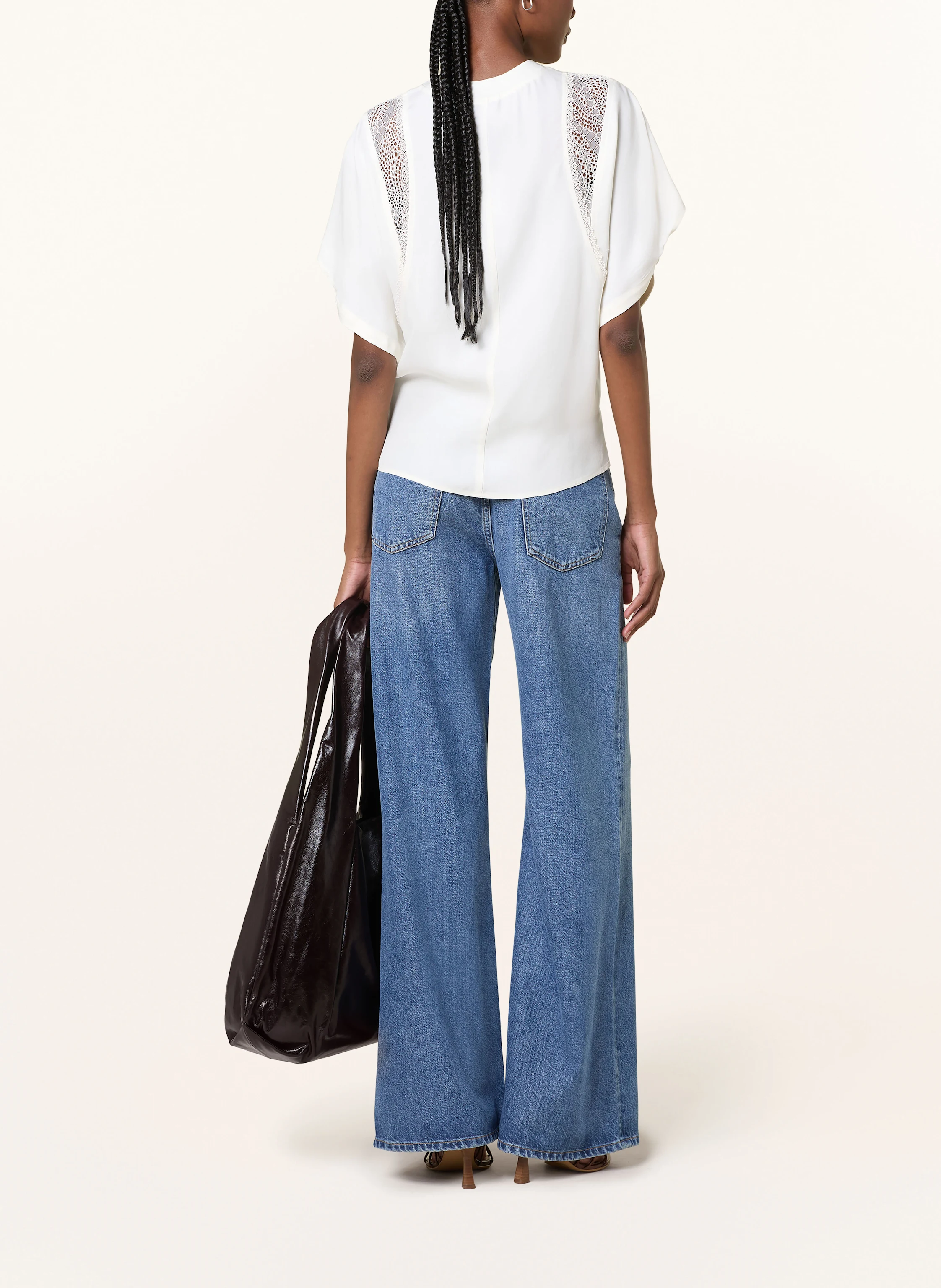 REISS Blusenshirt mit Spitze