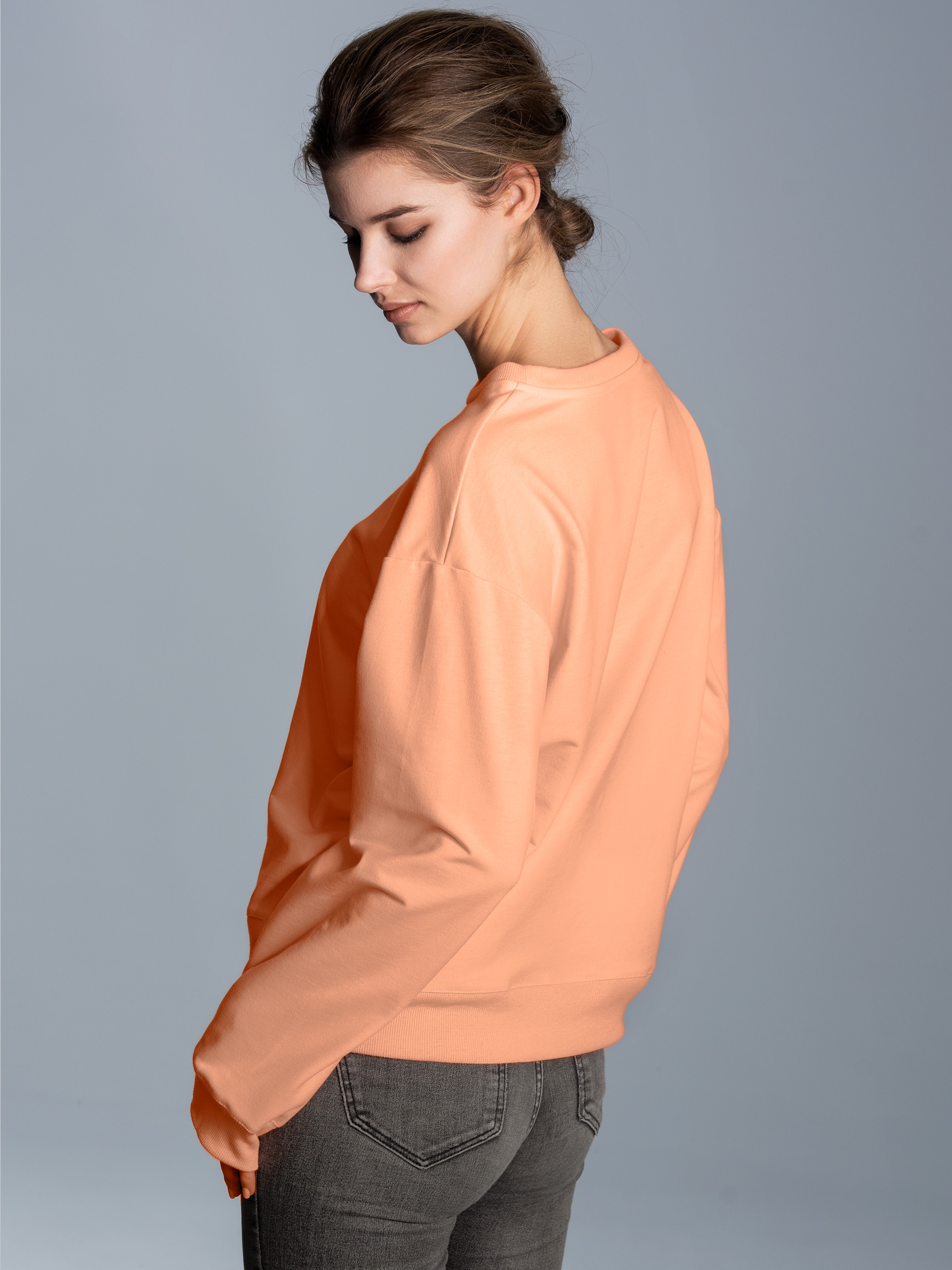 Dünnes Sweatshirt Apricot