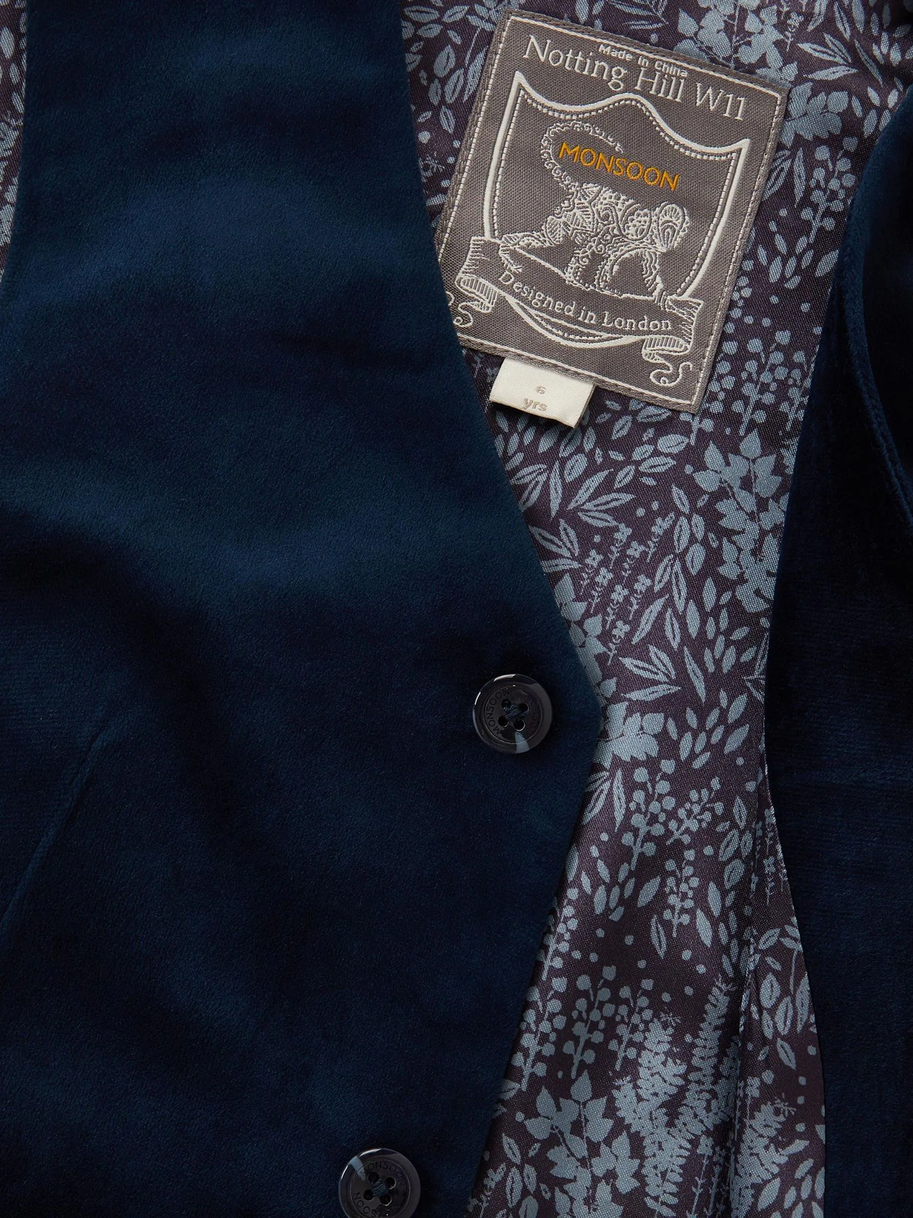 Monsoon Velvet Waistcoat