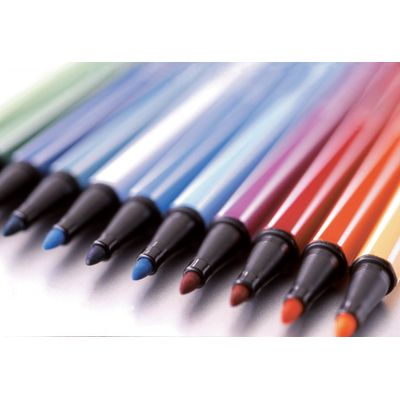 Stabilo Pen 68 - 15 Feutres - couleurs assorties dont 6 fluos