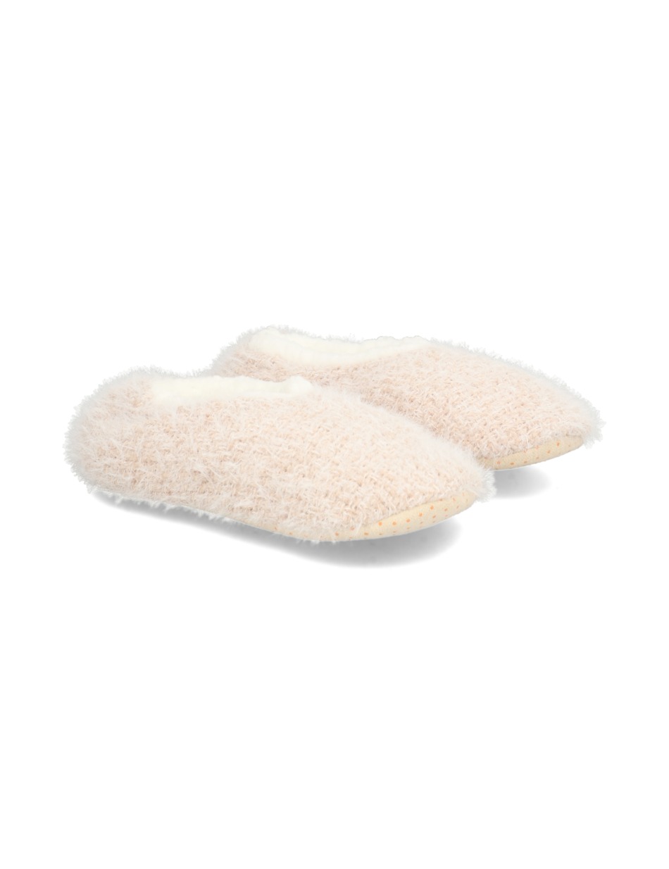 CHENILLE WITH FAKE FUR SLIPPERS 1P
