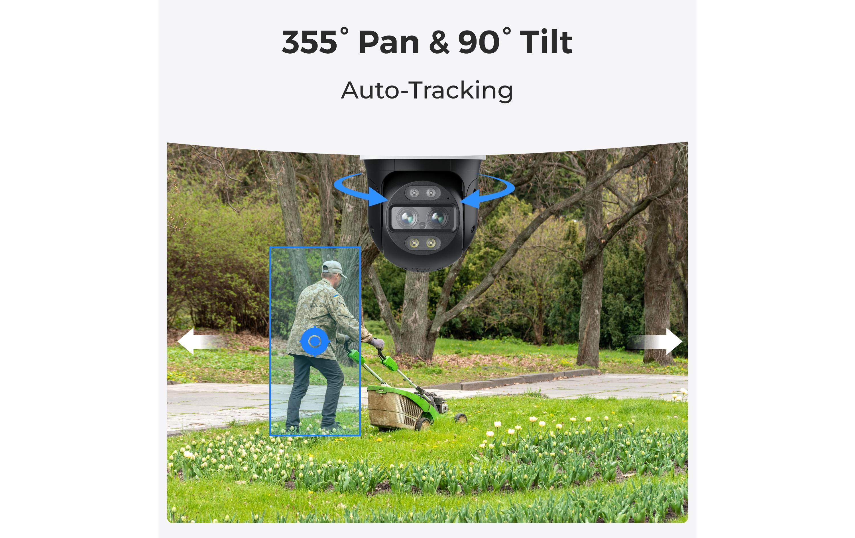 Netzwerkkamera Trackmix W760 4K PTZ + 64 GB<br>Wetterfeste 4K WLAN Dual-Kamera mit 64 GB SD