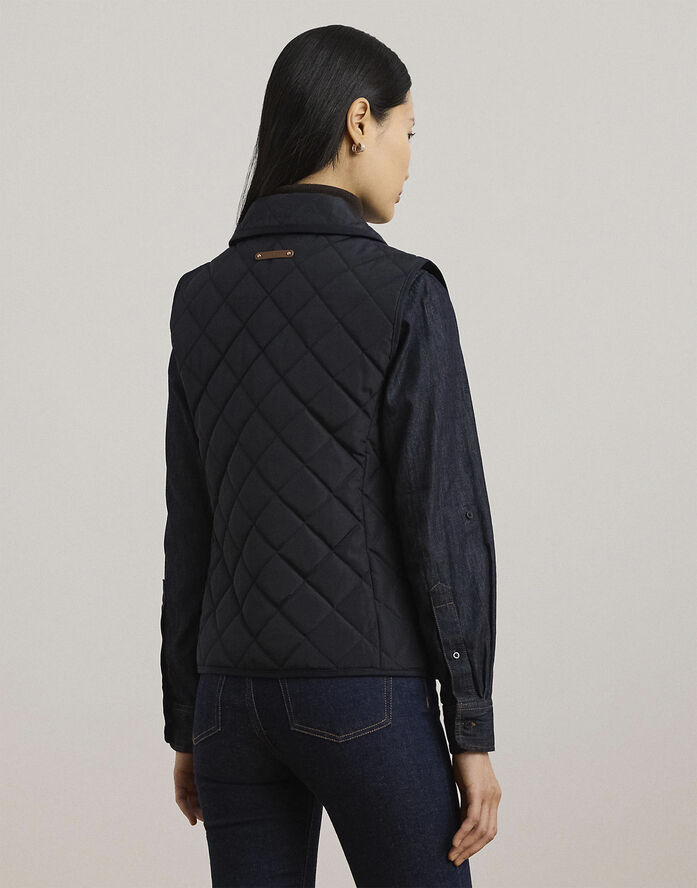 Lauren Ralph Lauren SATIN FINISH RCYCLD-QLT VEST W CRES Dk navy