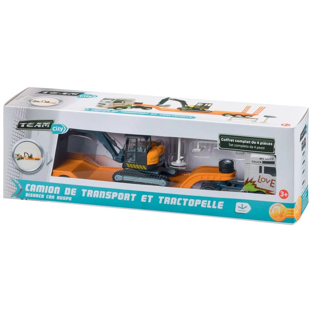 CAMION DE TRANSPORT ET TRACTOPELLE