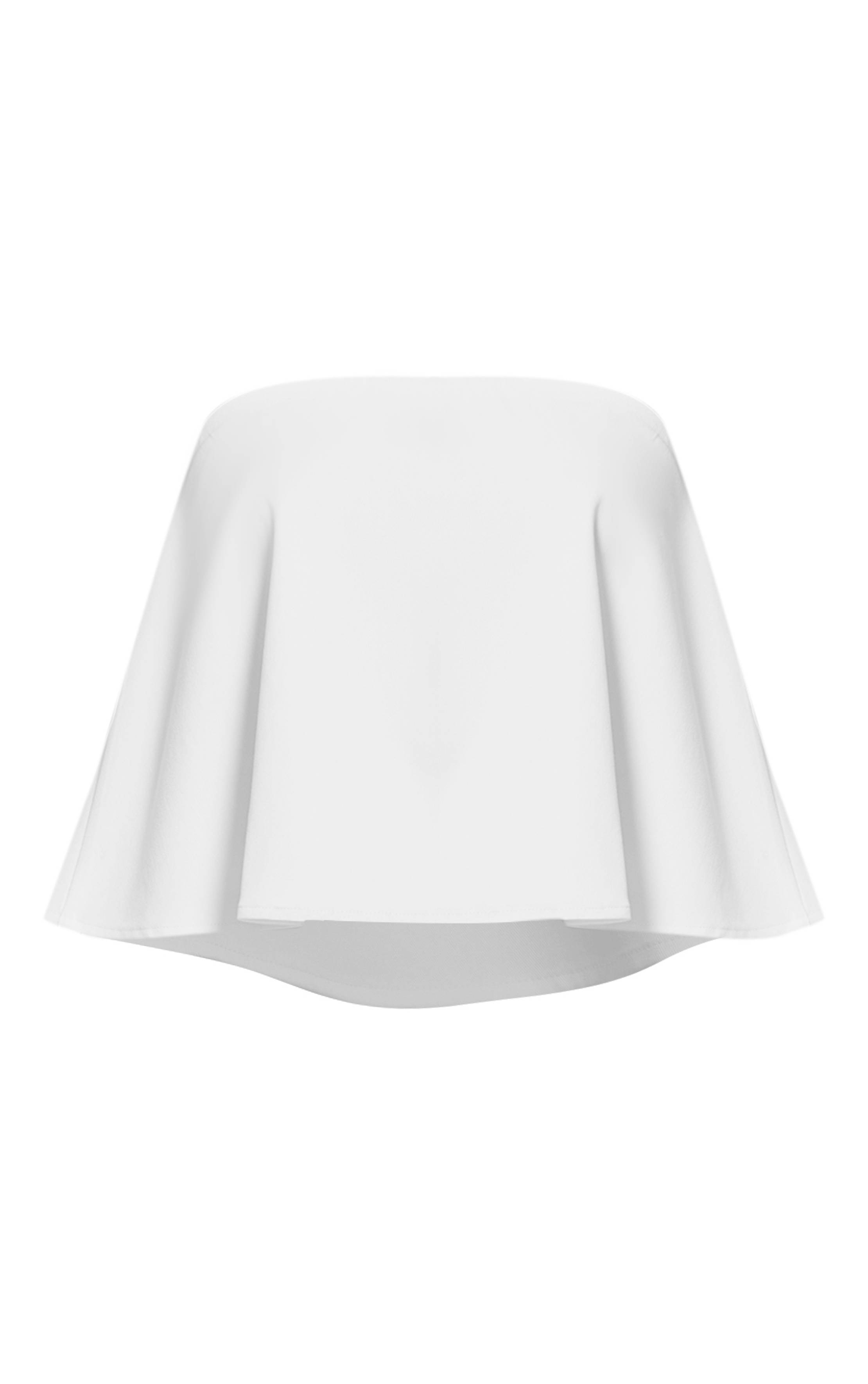 Blanc Ensemble Coordonné Bandeau Fluide Tissé Ajusté