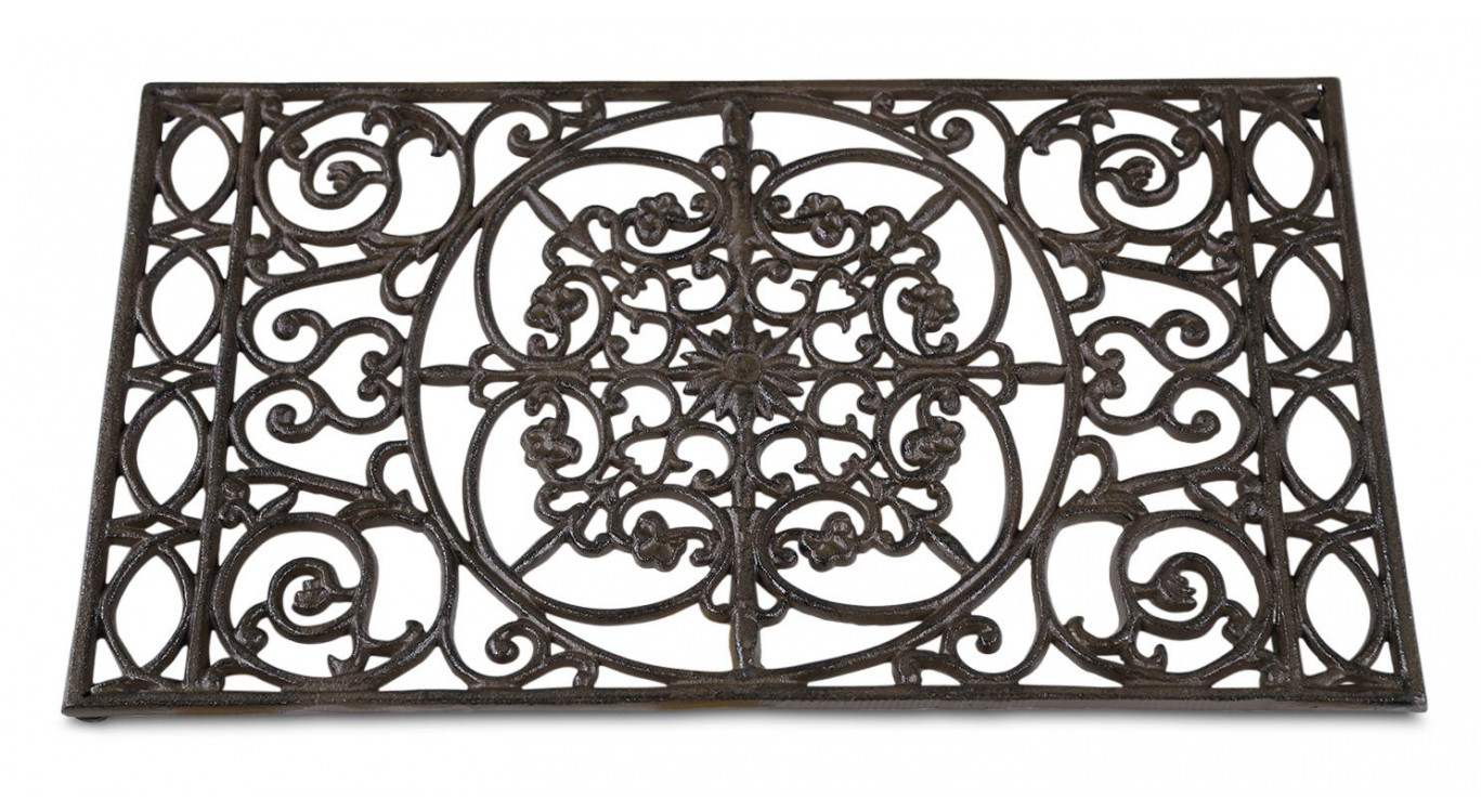 Paillasson rectangulaire fonte marron 66.5x37.5x2cm