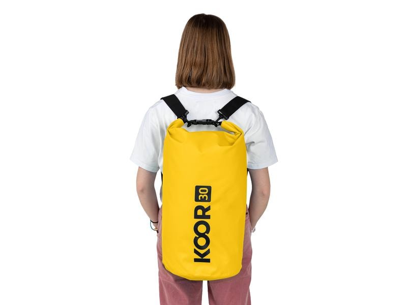 KOOR Dry Bag Zaaino Gelb 30 l Wasserdichter Schwimmsack