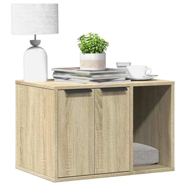 vidaXL Skap til kattetoalett sonoma eik 60x40x40 cm konstruert tre