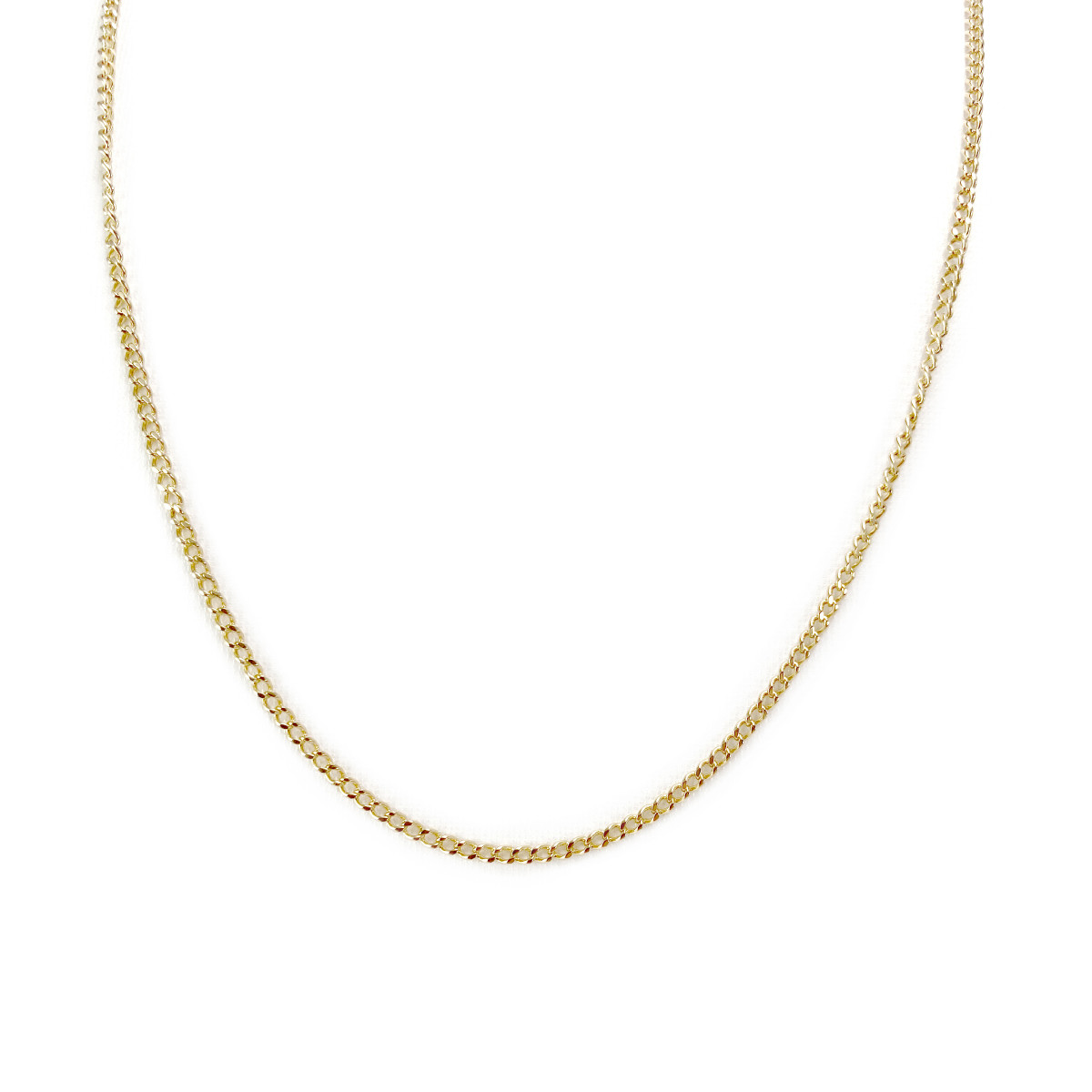 Chaine d'occasion or 750 jaune maille gourmette 55.5 cm