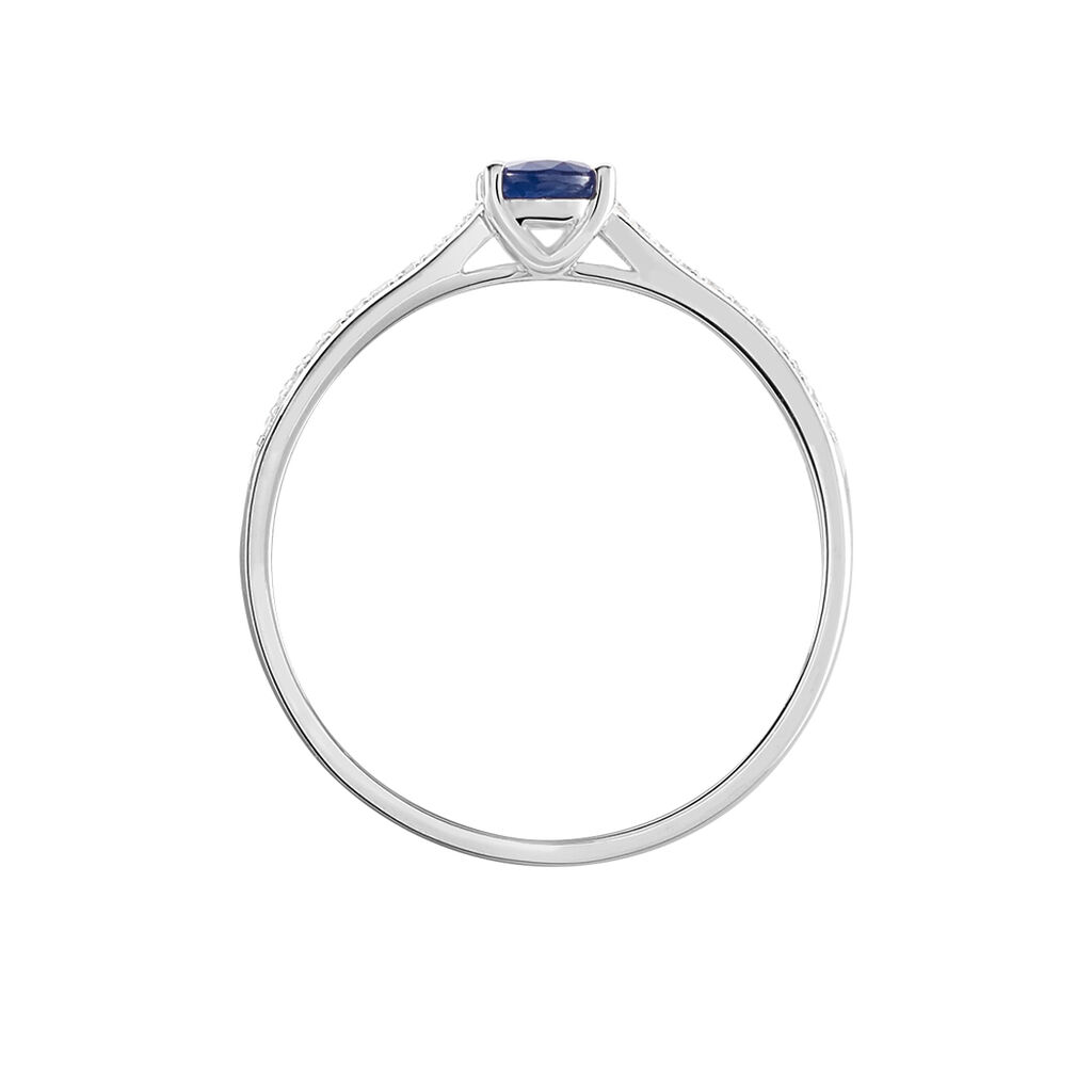 Bague Crista Or Blanc Saphir Et Diamant
