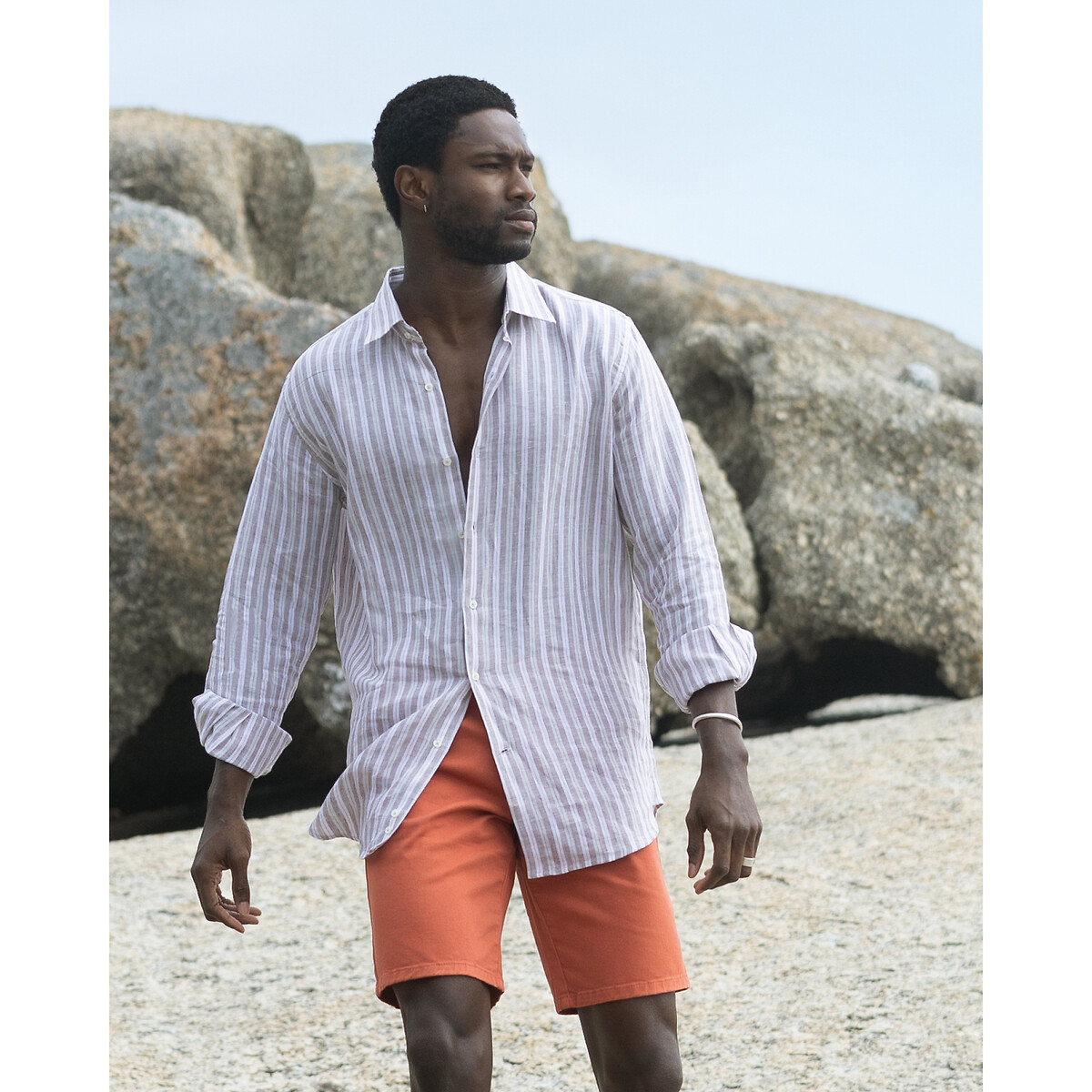 COLEÇÕES LA REDOUTE<br>Bermuda chino, Assinatura JONAS