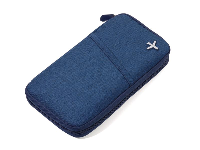 Troika Safe Flight Dokumententasche Dunkelblau Reisetasche für Pass und Papiere