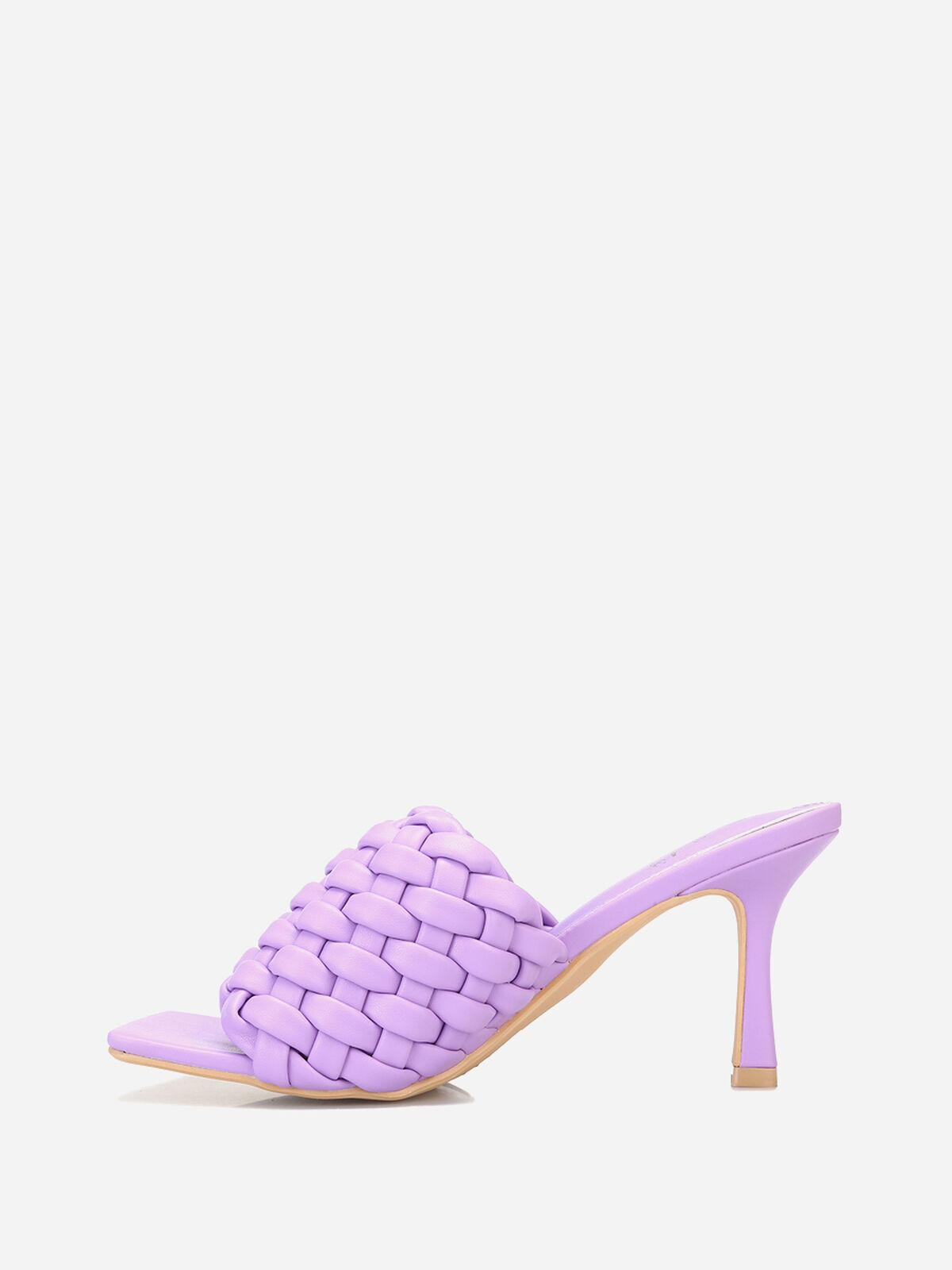 Mules à bride effet tressé- Violet