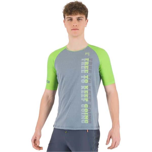 T-shirt randonnée KARPOS MOVED EVO JERSEY OMBRE BLUE/JASMINE GREEN
