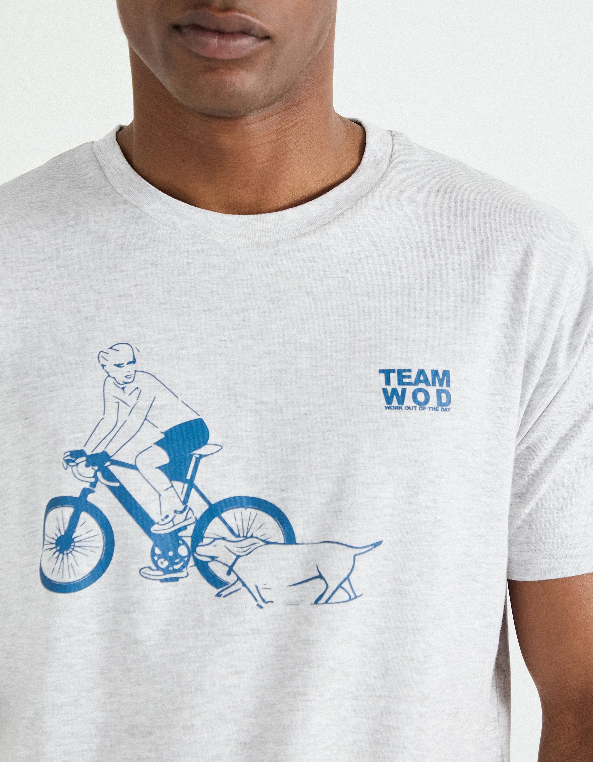 T-shirt Print, Homem, Cinzento Claro