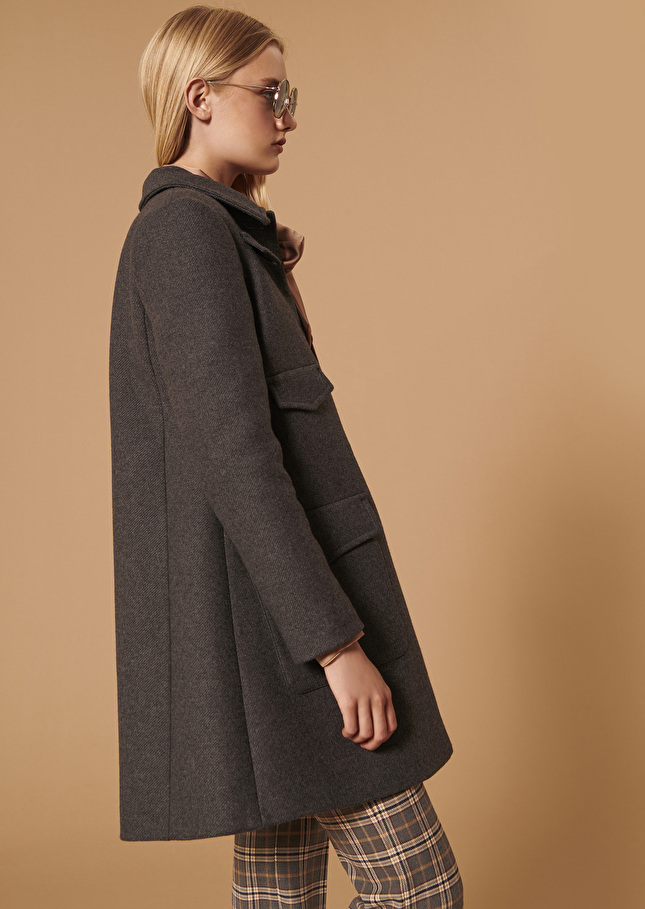 Manteau Maringris en drap caban
