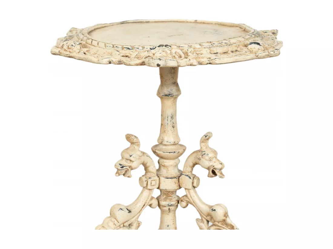 BISCOTTINI Support de Pot de Fleurs - Fonte avec Finition Argent Antique - Porte-Plante - Pot d'Intérieur et d'Extérieur - Jardinière - Jardin - Salon - Salle à Manger - Présentoir - Décoratif - 35x35x54cm