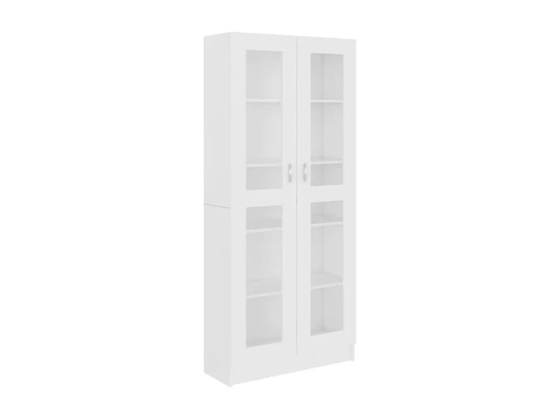 Armoire à vitrine Blanc 82,5x30,5x185,5 cm Aggloméré