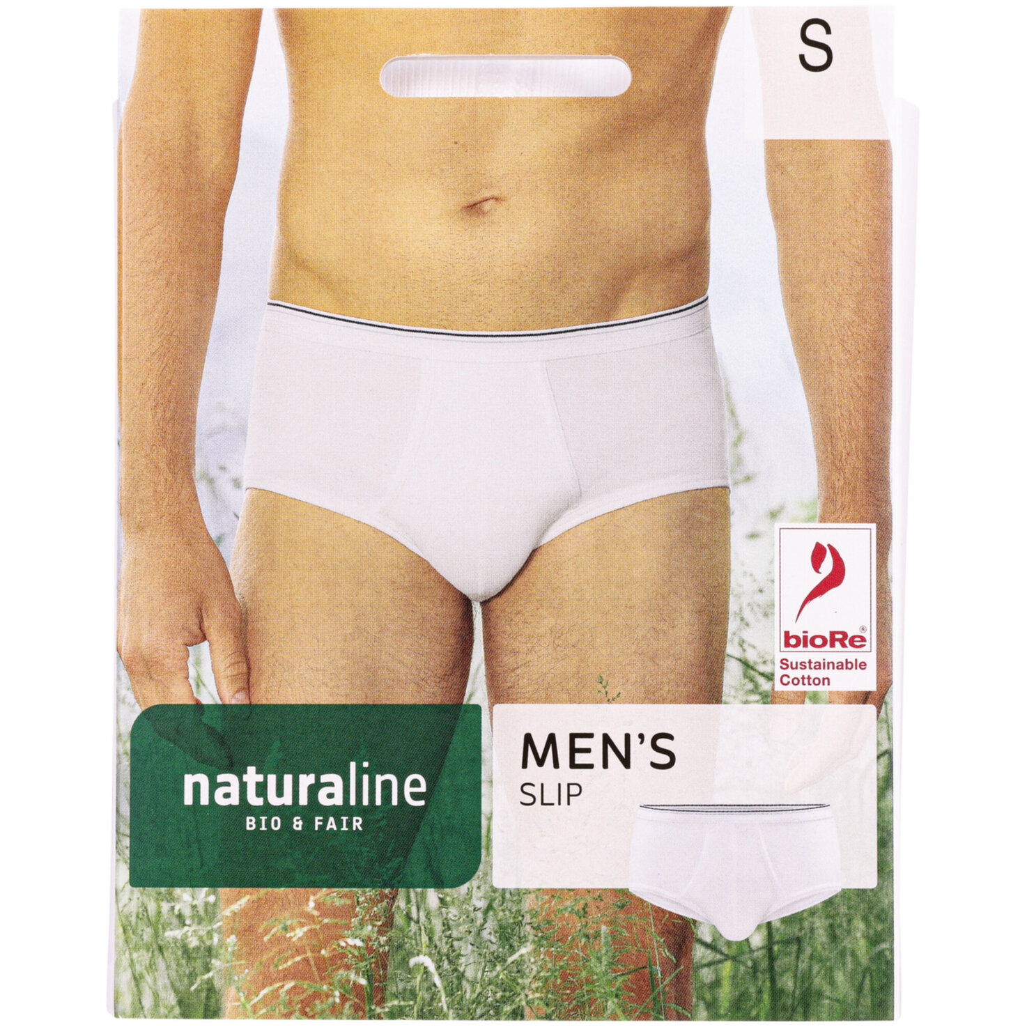 Naturaline Textil Herren Slip weiss S