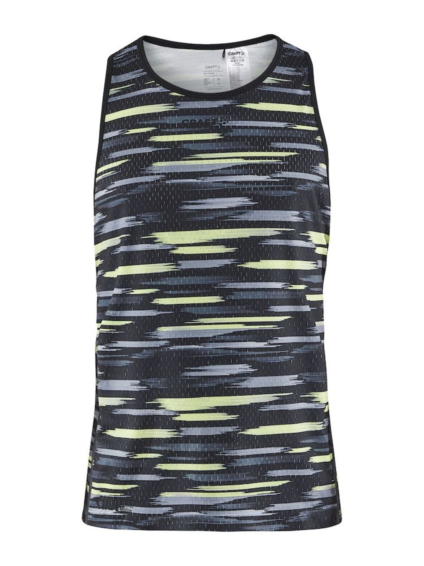 Craft CTM Distance Warp Mesh Hardloop Singlet Zwart/Multi Heren