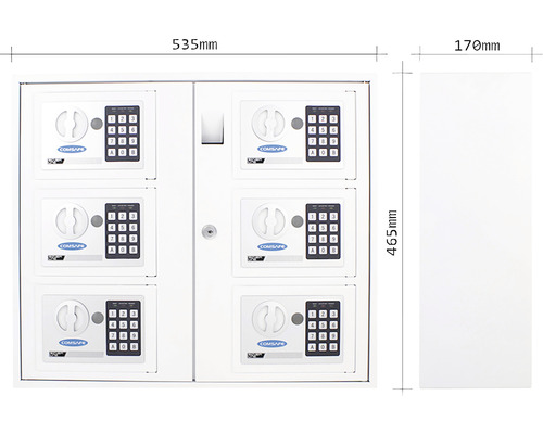 Rottner Keysystem 6 sleuteldispenser met elektronisch slot, wit