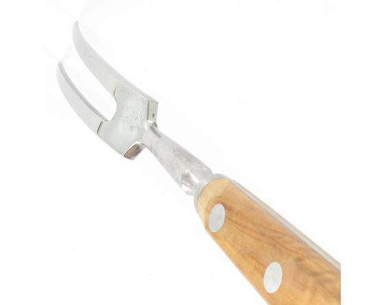 Fourchette Courbe 15 cm- Acier Inoxydable - Manche Olivier Couteaux de cuisine professionnel