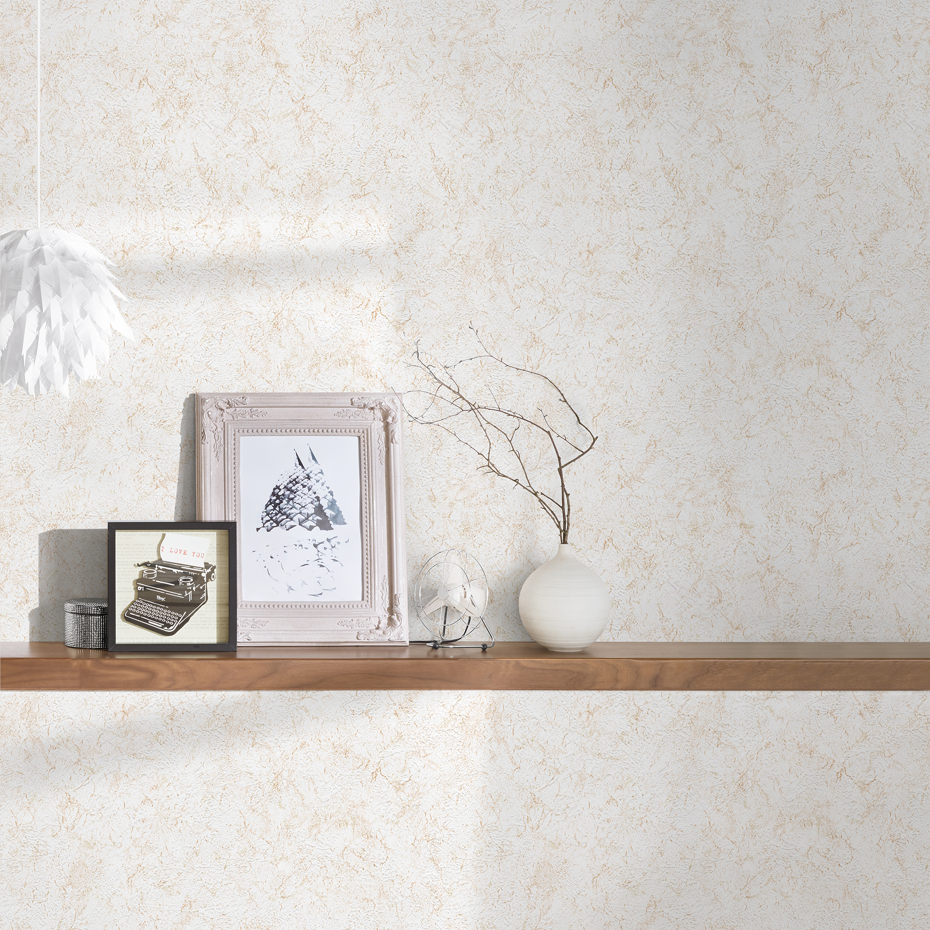 Papiertapete - beige - Struktur - 10 Meter
