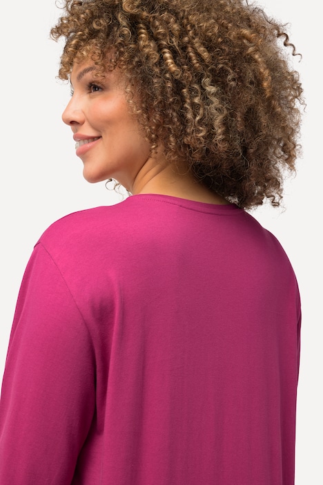 Shirt, V-Ausschnitt, Relaxed, Langarm