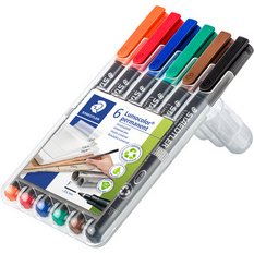 Marqueur permanent 318F Lumocolor, étui de 4