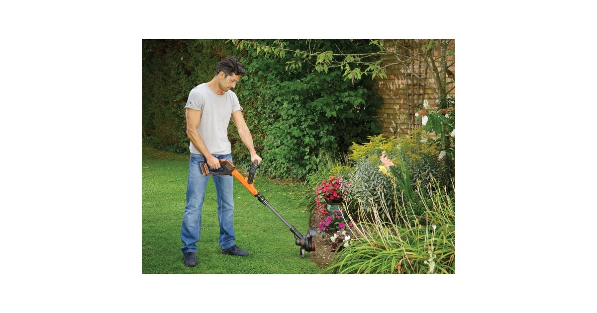 BLACK+DECKERAccu grastrimmer STC1820PCB  (Oranje/zwart, Accu niet inbegrepen)