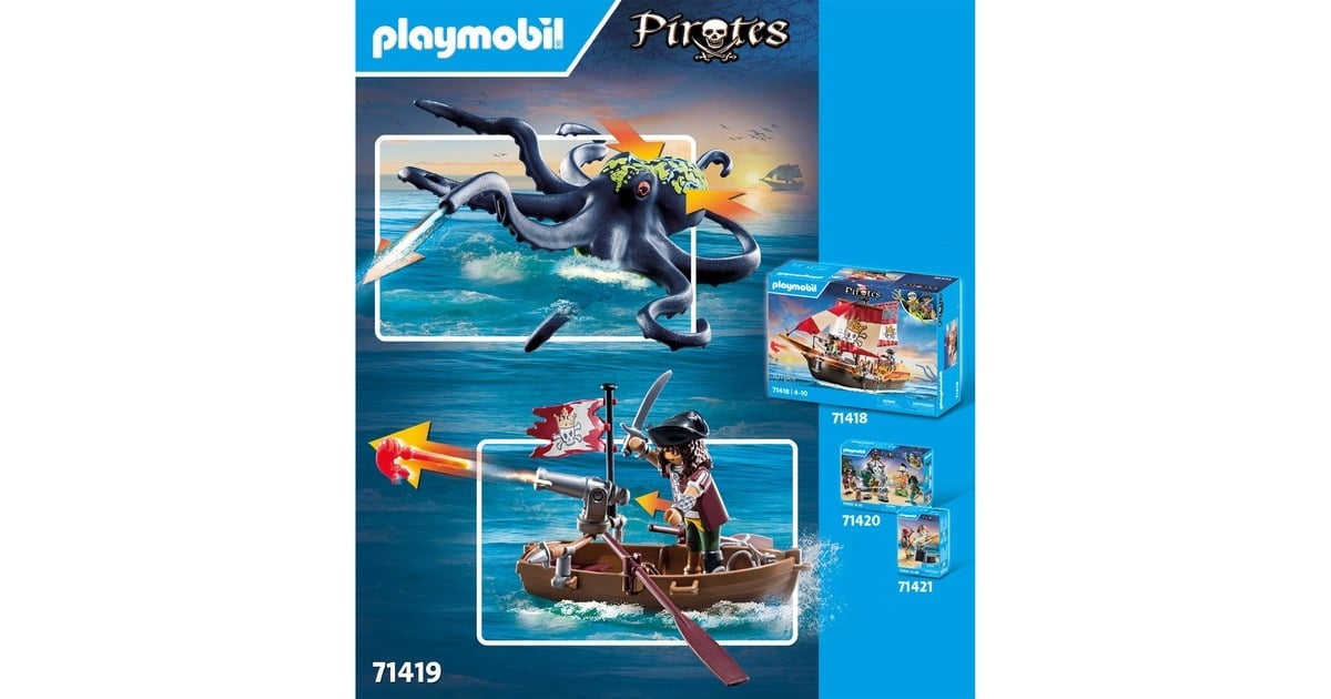 PLAYMOBILPirates - Gevecht tegen de reuzenoctopus Constructiespeelgoed  (71419)
