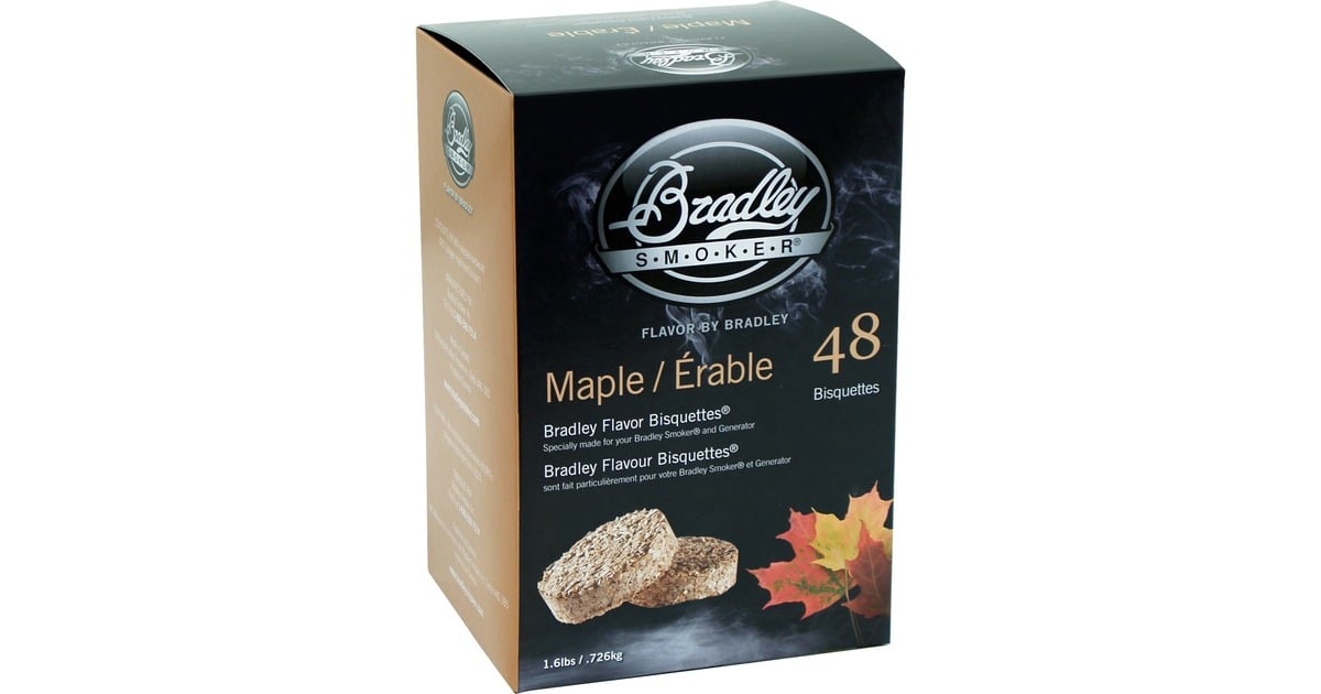 BradleyMaple Wood Briketten rookhout  (48 stuks)