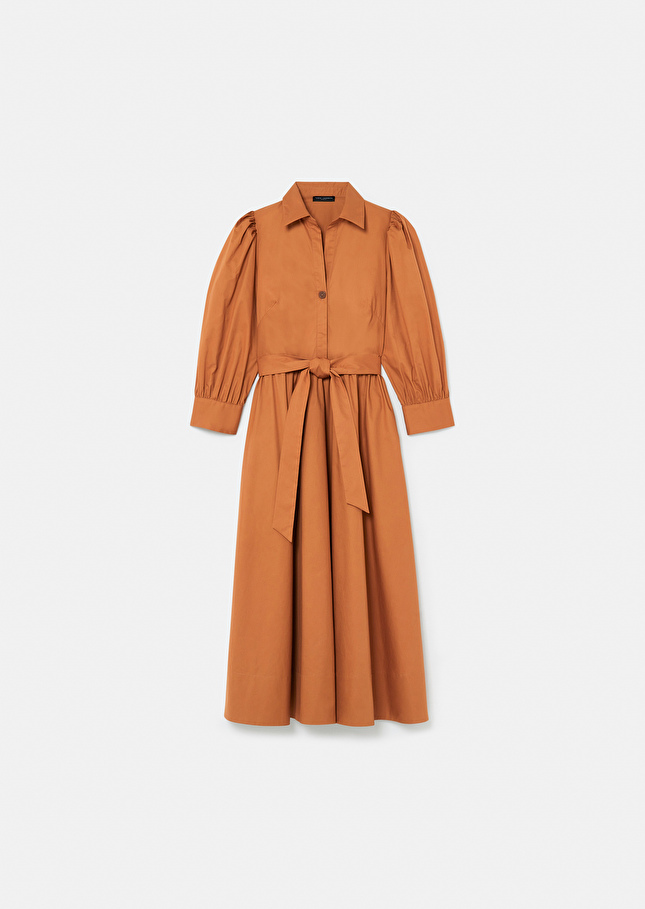 Robe Rivoltinemarron en popeline