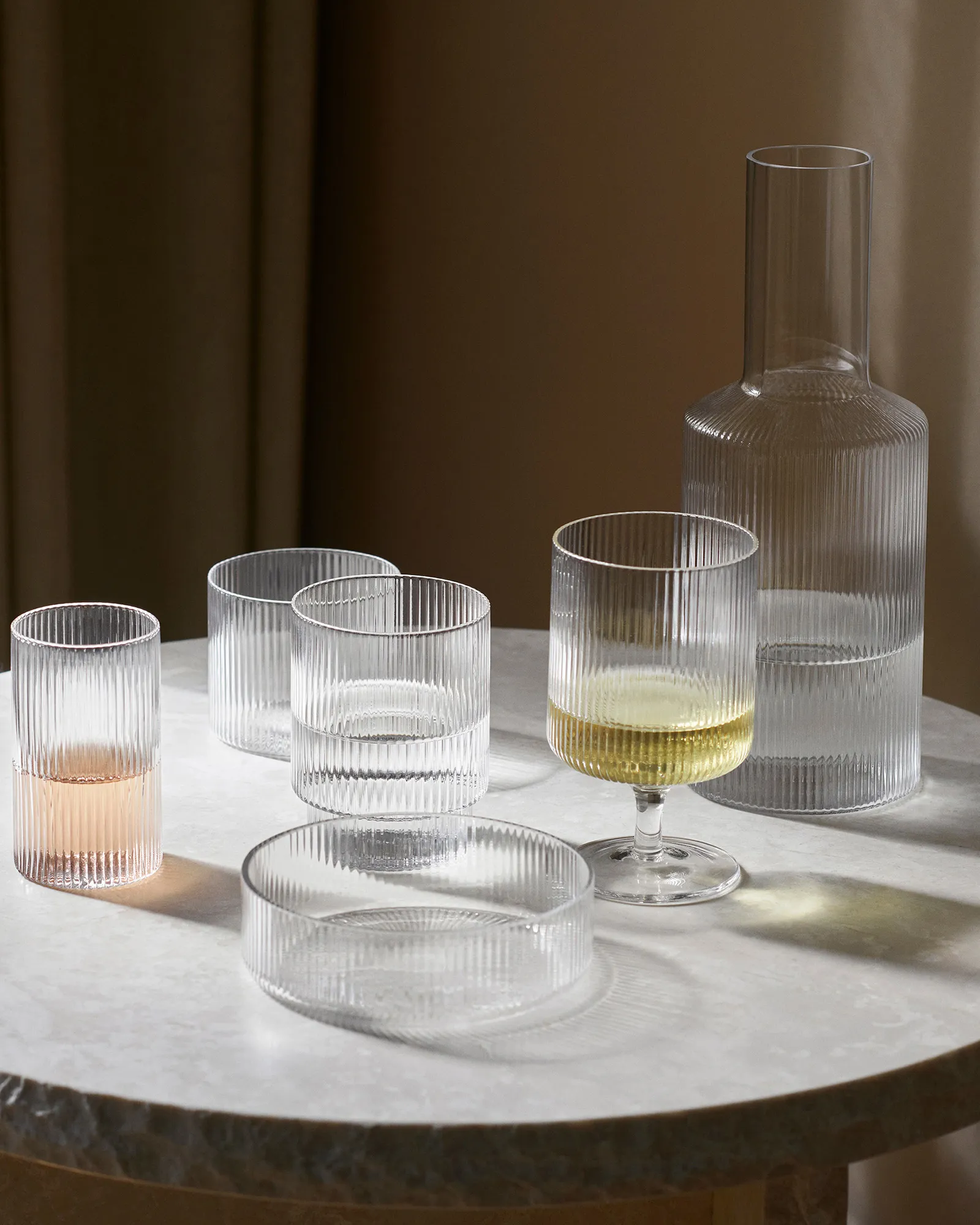 ferm LIVING Ripple Glasses - Set of 4