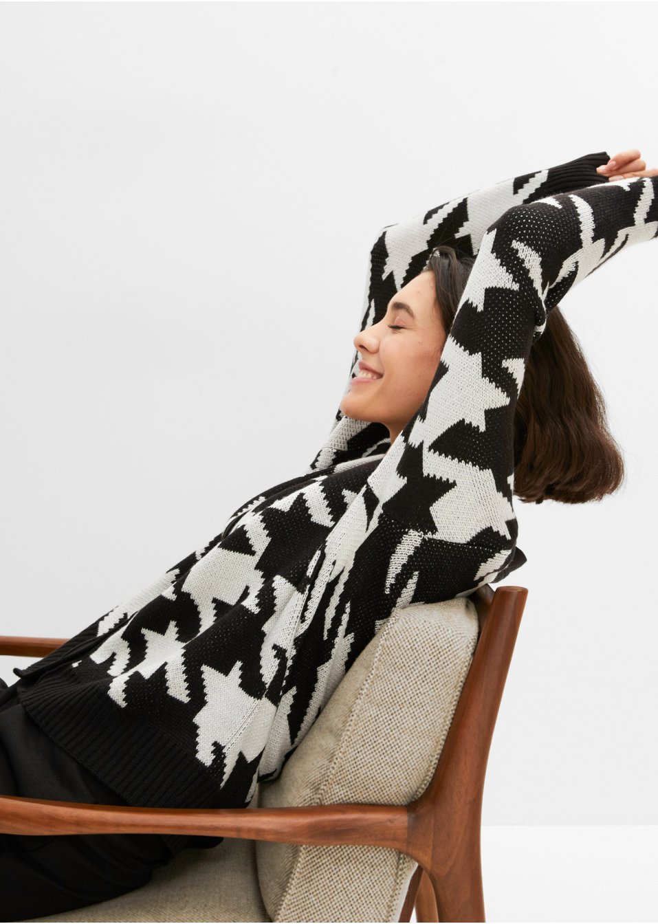 Gilet en maille à motif