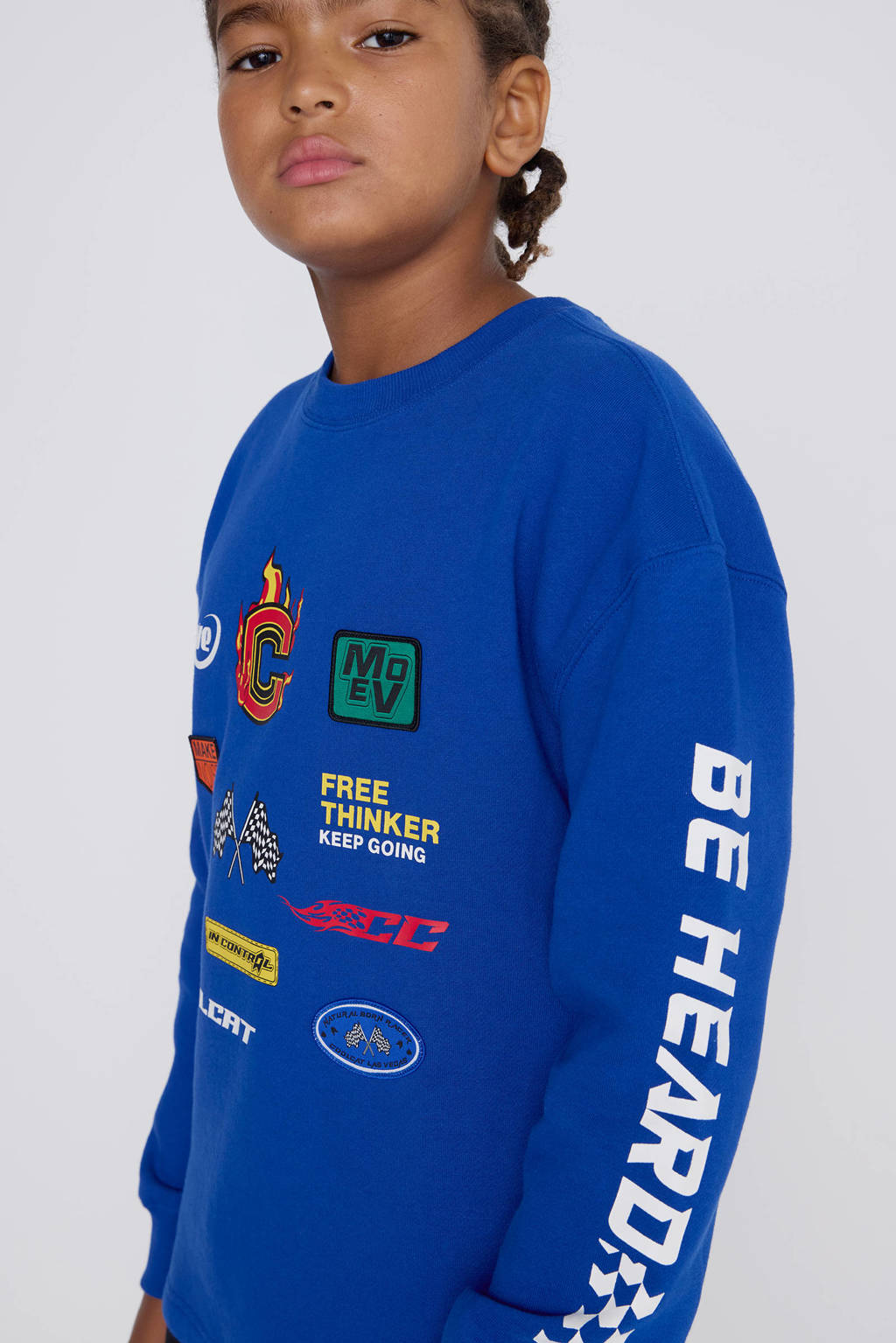 Coolcat Sweater Tyler met Racer Logo's en Patches