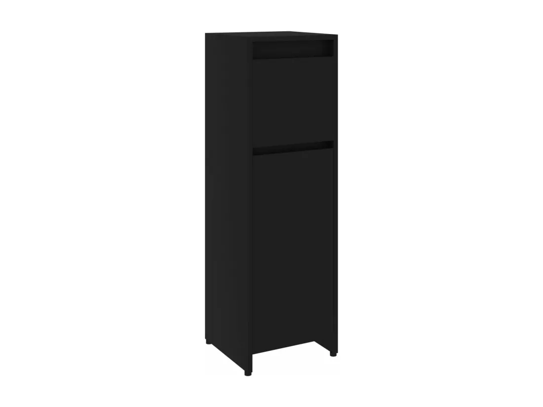 Armoire de salle de bain Noir 30x30x95 cm Bois d'ingénierie