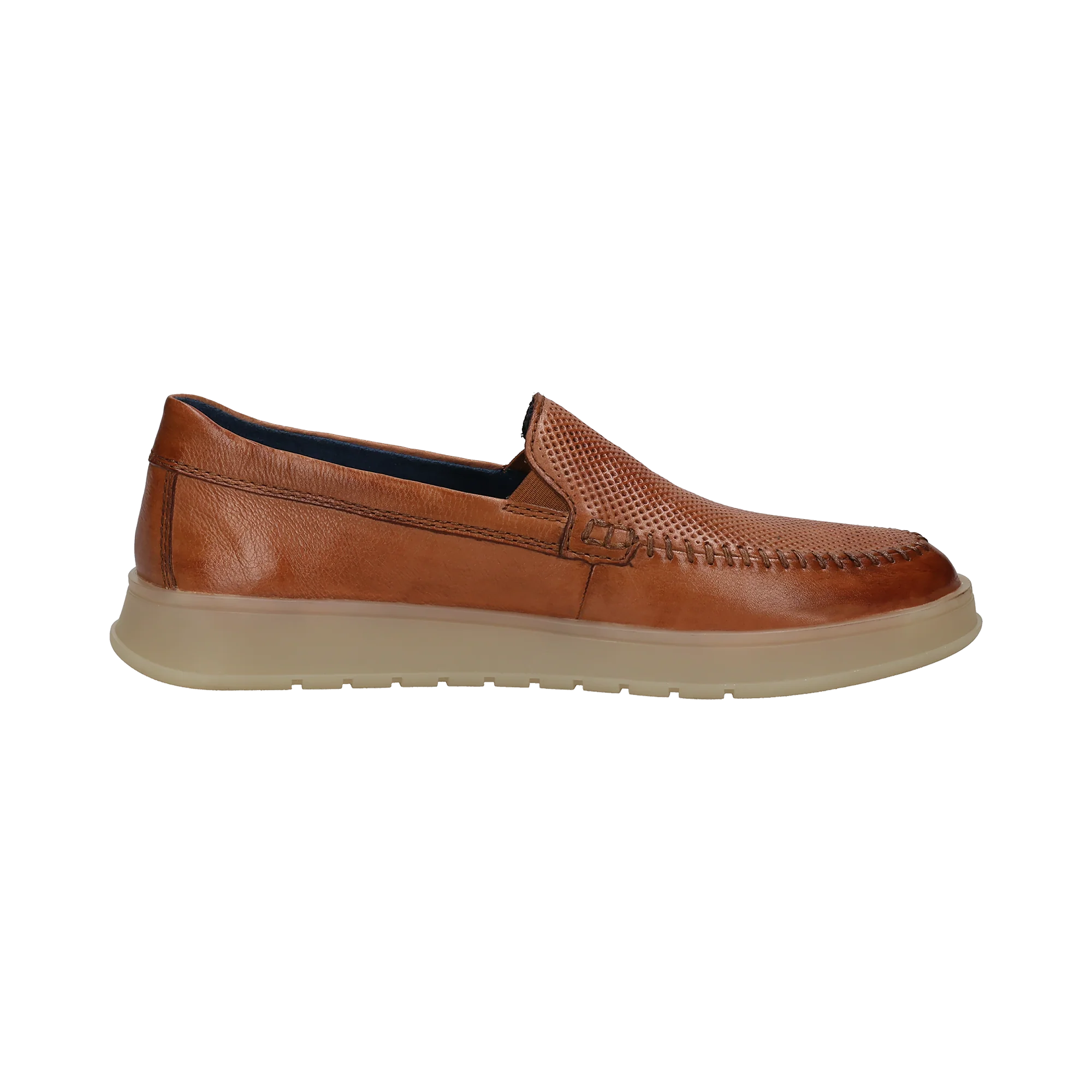 Leder Slip on cognac