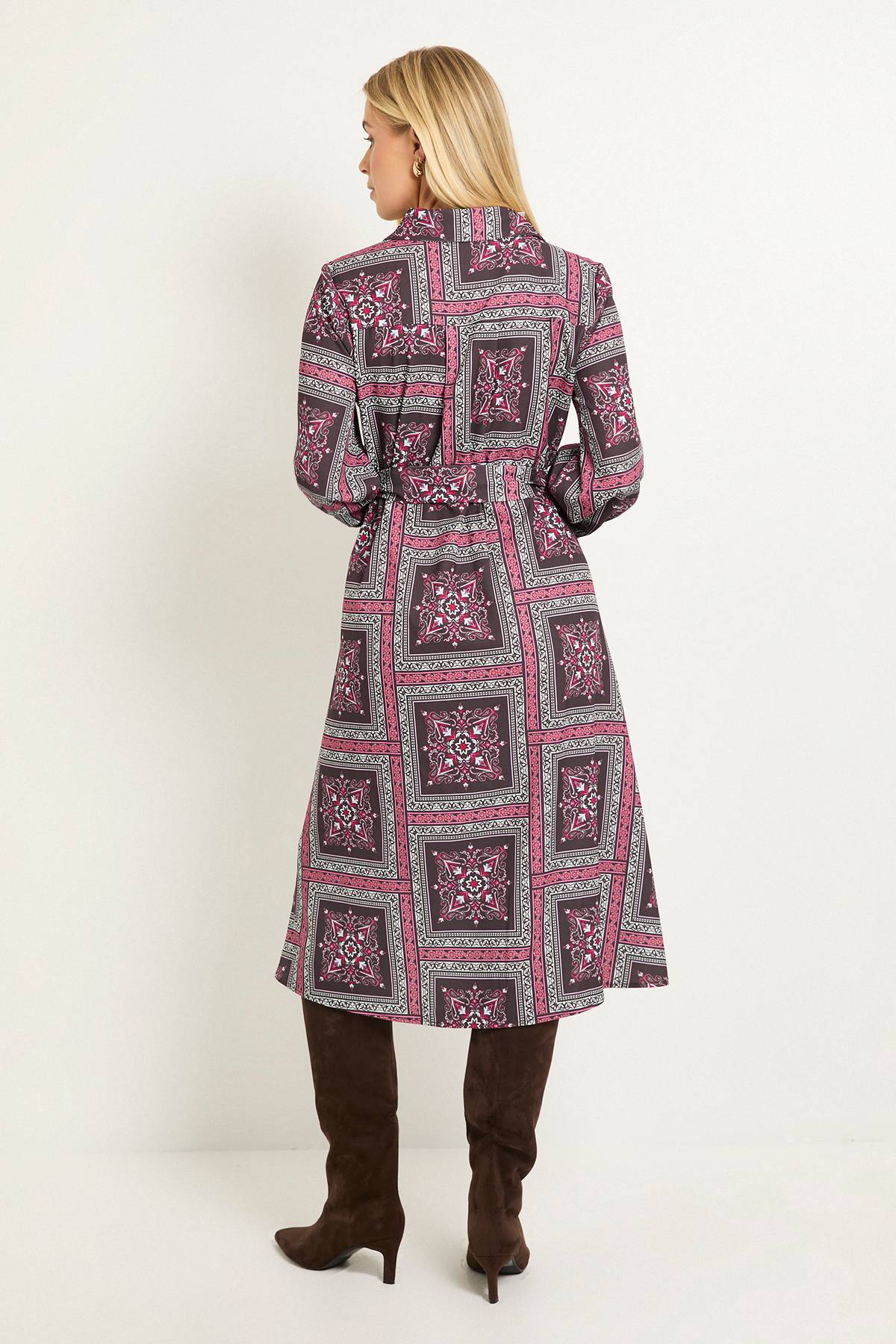Wallis Robe Chemise Décontractée À Imprimé Foulard Petite