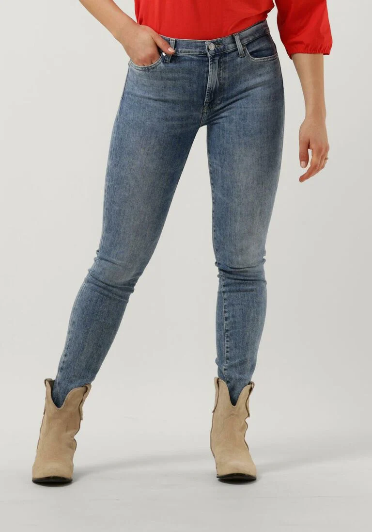 7 FOR ALL MANKIND blauwe 7 for all mankind skinny jeans hw skinny slim illusion brightness