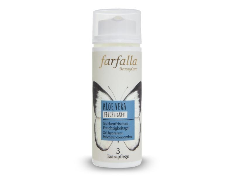 Farfalla Gesichtsgel Aloe Vera 50 ml Gurkenfrisches Feuchtigkeitsgel für alle Hauttypen