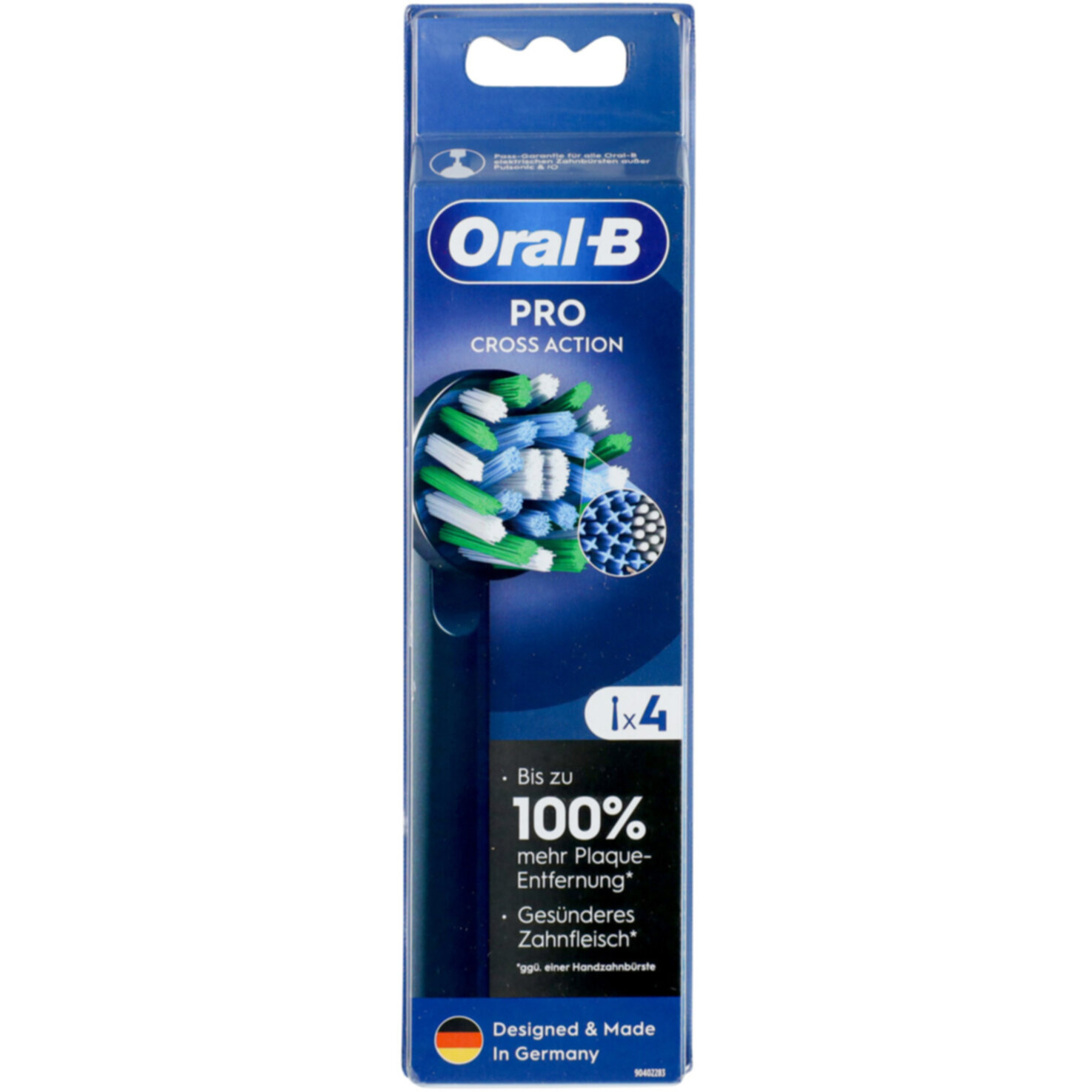 Oral-B PRO CROSSACTION Aufsteckbürsten Schwarz 4 Stück