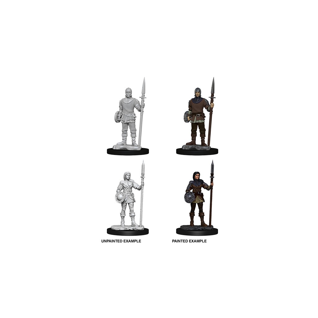 Wizkids Deep Cuts Unpainted Miniatures: Guards