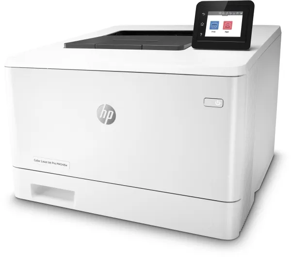 HP Color LaserJet Pro M454dw - Printer - farve - Duplex - laser - A4/Legal - 38.400 x 600 dpi - op til 27 spm (mono) / op til 27 spm (farve) - kapacitet: 300 ark - USB 2.0, Gigabit LAN, Wi-Fi(n), USB vært
