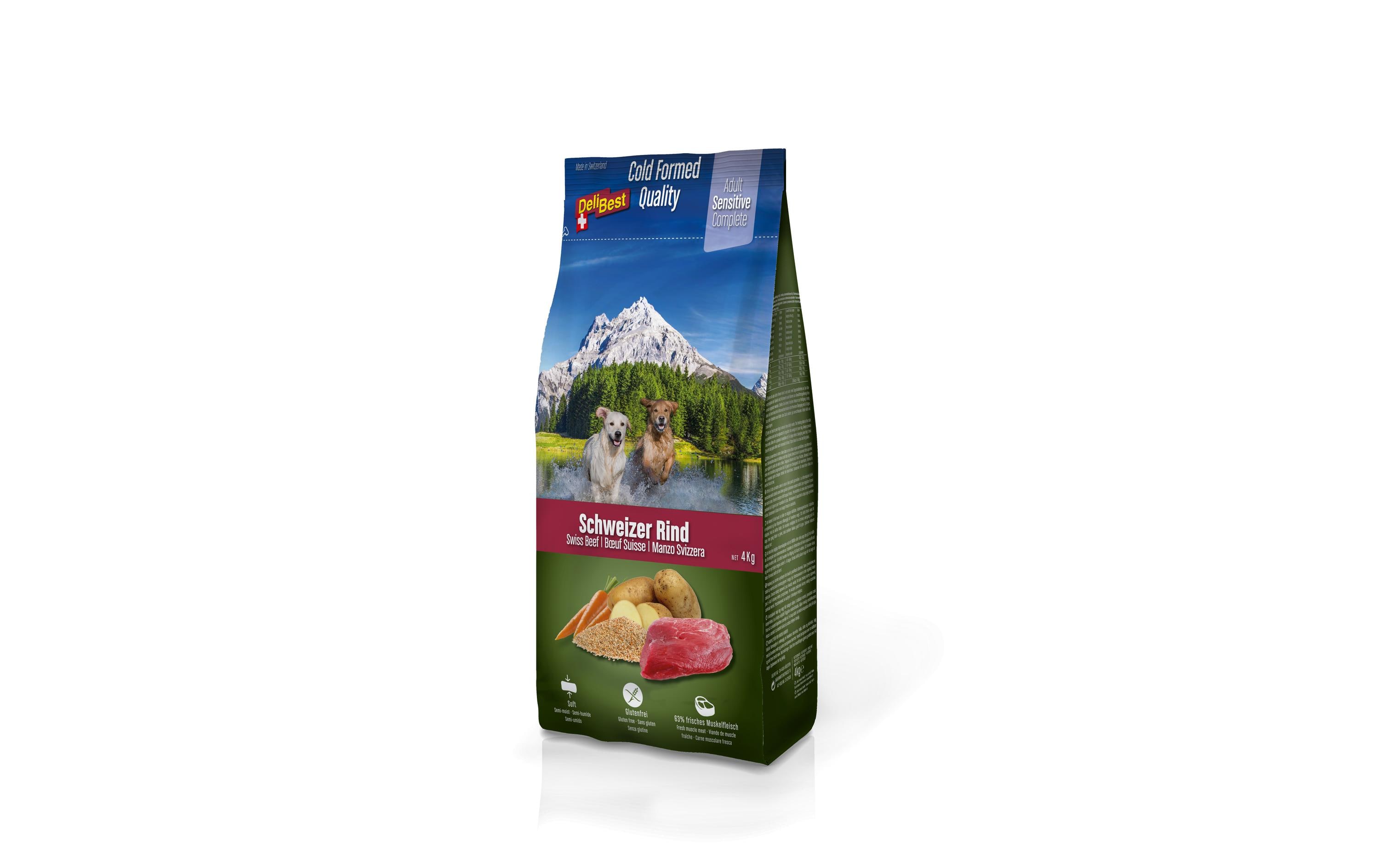 Halbfeuchtfutter Premium Complete Sensitive Dog, Rind, 4 kgAlleinfuttermittel Soft für ausgewachsene Hunde