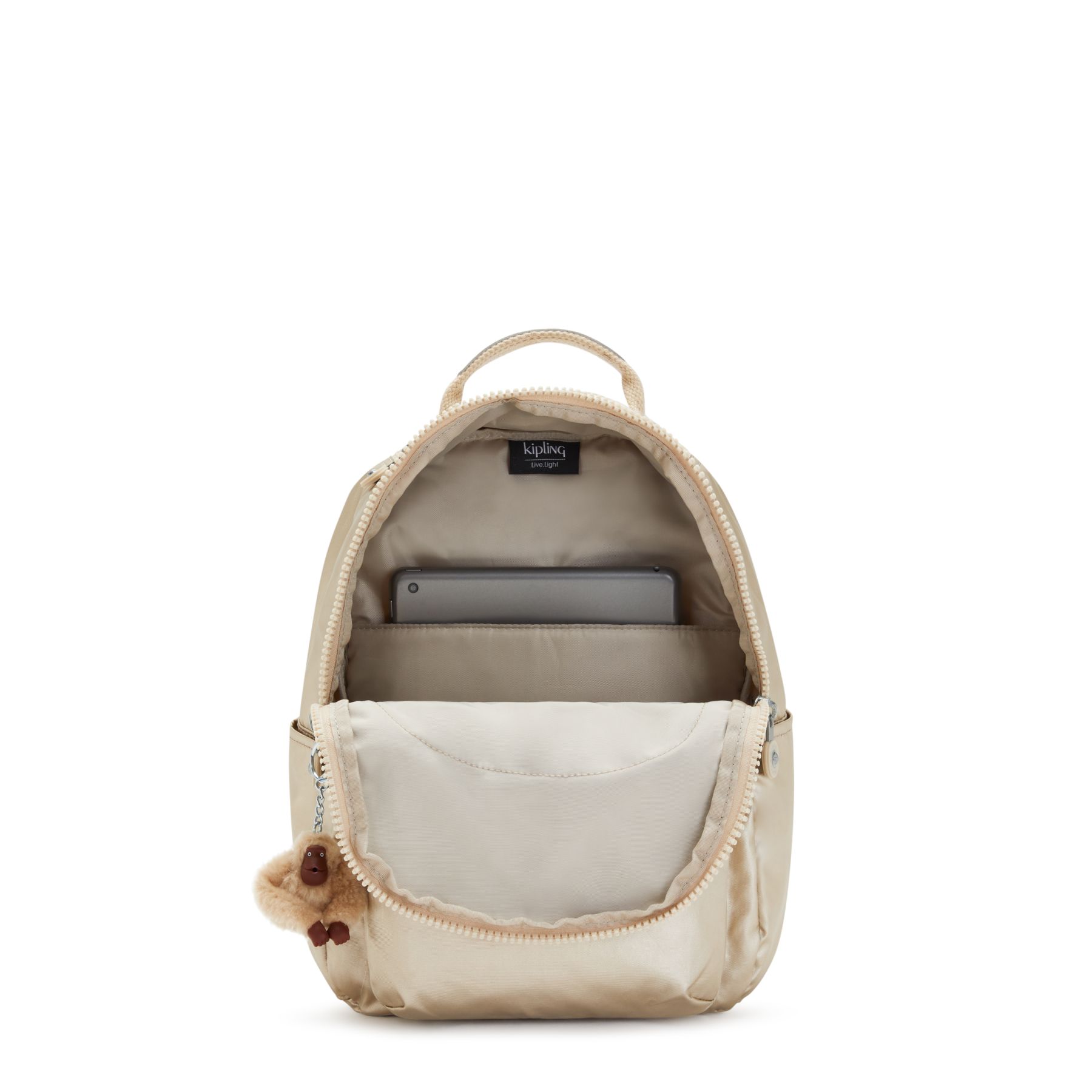 SEOUL S Petit Sac à Dos avec Compartiment pour Tablette - Starry Gold Metallic