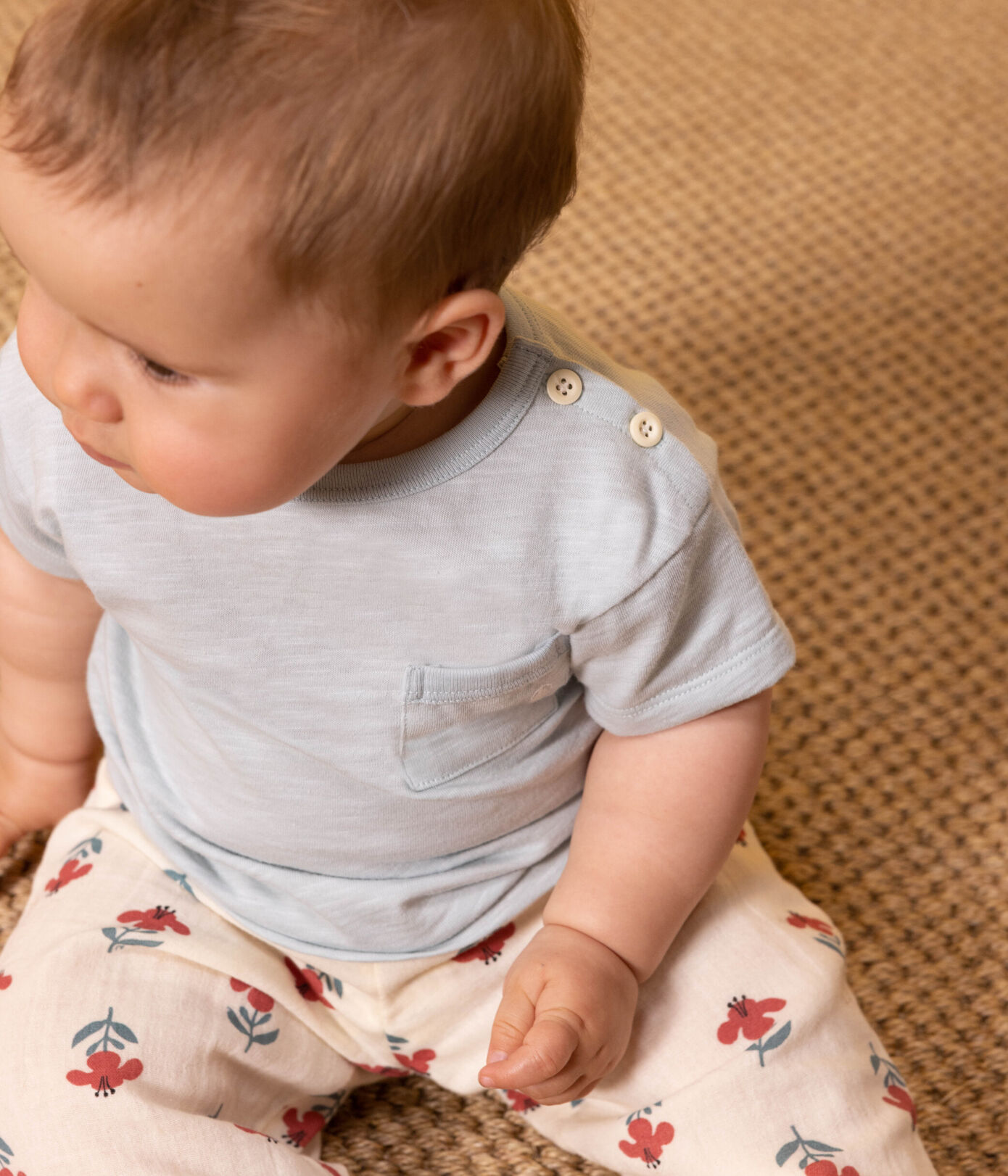 Pantalon bébé en gaze de coton imprimée