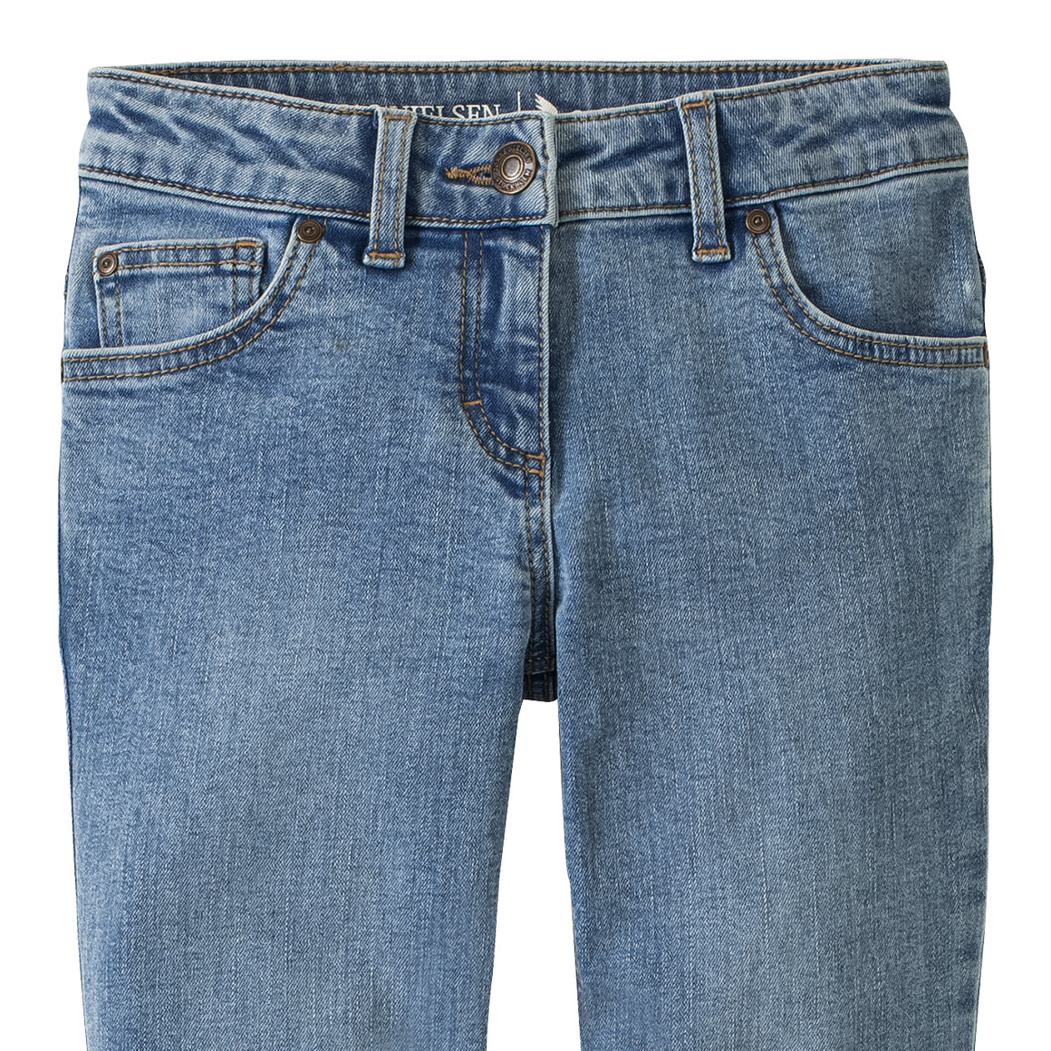 Jonas Nielsen Mädchen Skinny-Jeans mit verstellbarem Bund hellblau